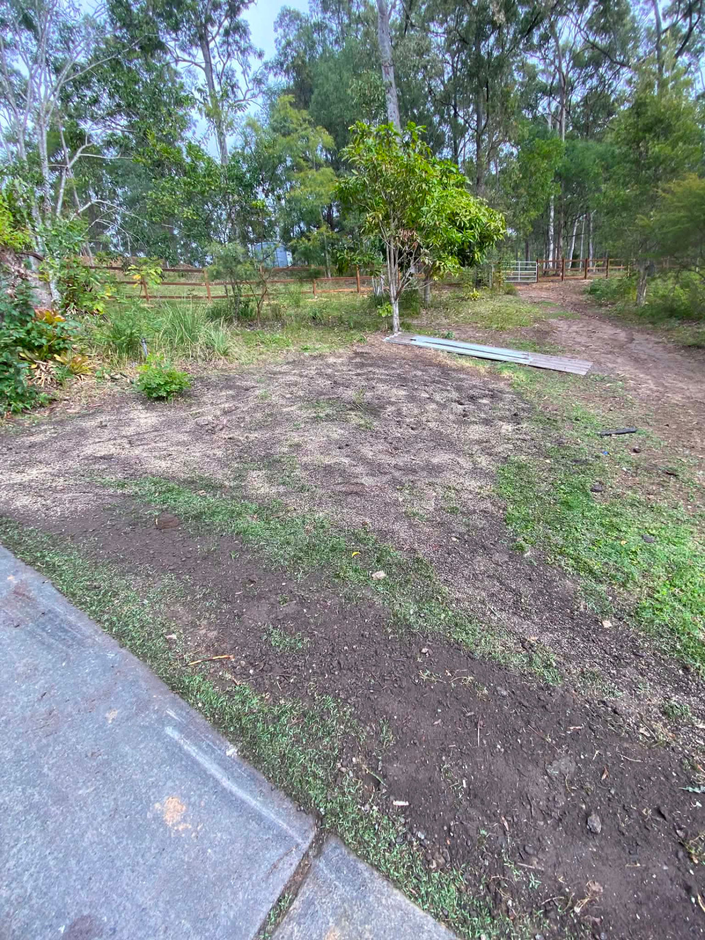 Cleared and levelled ground after rubbish removal